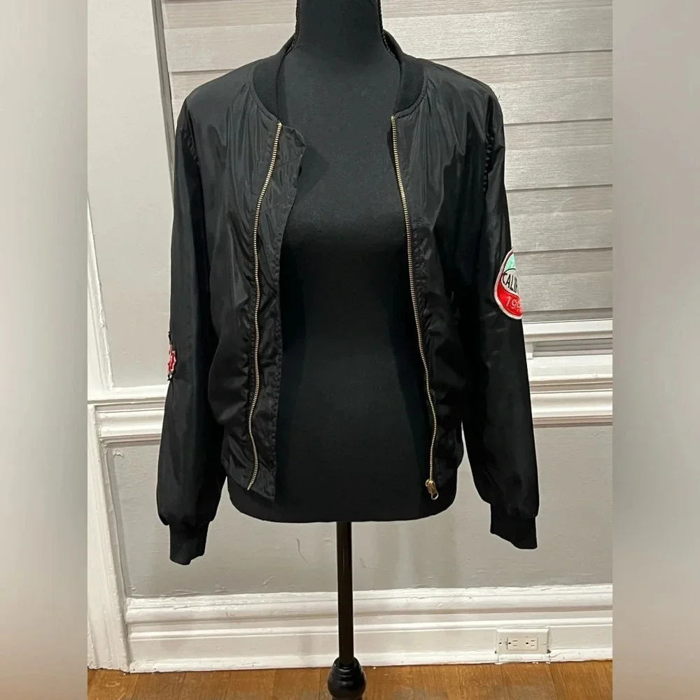Black bomber jacket